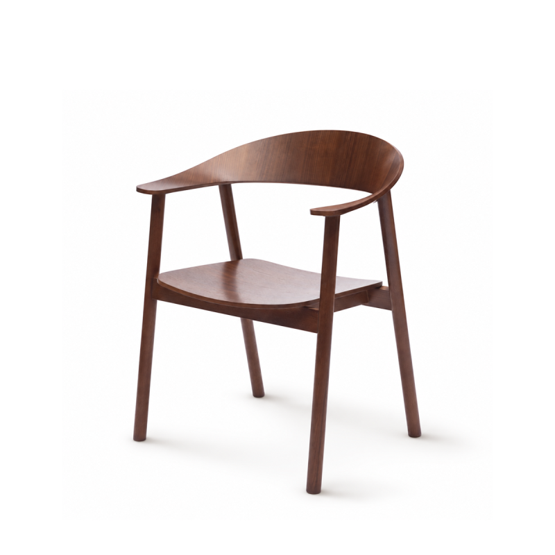 Holz Restaurantstuhl HORIZON Walnuss