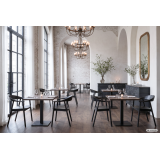 Holz Restaurantstuhl HORIZON Schwarz