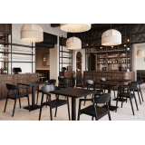 Holz Restaurantstuhl ARDEN Schwarz