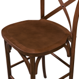 Stuhl CROSS-BACK WOOD BAR Dunkel Rustikal