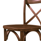 Stuhl CROSS-BACK WOOD BAR Dunkel Rustikal