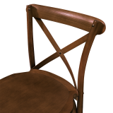 Stuhl CROSS-BACK WOOD BAR Dunkel Rustikal