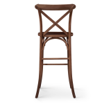 Stuhl CROSS-BACK WOOD BAR Dunkel Rustikal
