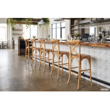 Barstuhl CROSS-BACK WOOD BAR Helle Eiche