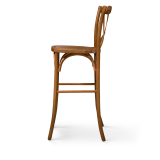 Barstuhl CROSS-BACK WOOD BAR Hell Rustikal