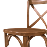 Barstuhl CROSS-BACK WOOD BAR Hell Rustikal