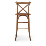Barstuhl CROSS-BACK WOOD BAR Hell Rustikal