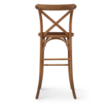 Barstuhl CROSS-BACK WOOD BAR Hell Rustikal