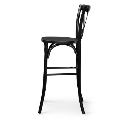 Stuhl CROSS-BACK WOOD BAR Schwarz
