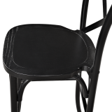 Stuhl CROSS-BACK WOOD BAR Schwarz