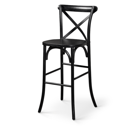 Stuhl CROSS-BACK WOOD BAR Schwarz