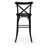Stuhl CROSS-BACK WOOD BAR Schwarz