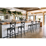 Stuhl CROSS-BACK WOOD BAR Schwarz