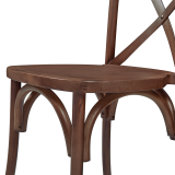 Holz Hochzeitsstuhl CROSS-BACK WOOD Walnuss