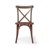 Holz Hochzeitsstuhl CROSS-BACK WOOD Walnuss