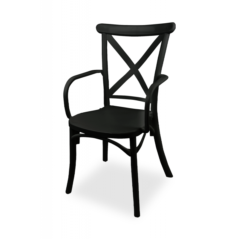Hochzeitsstuhl CROSS-BACK FIORINI GRAND Schwarz