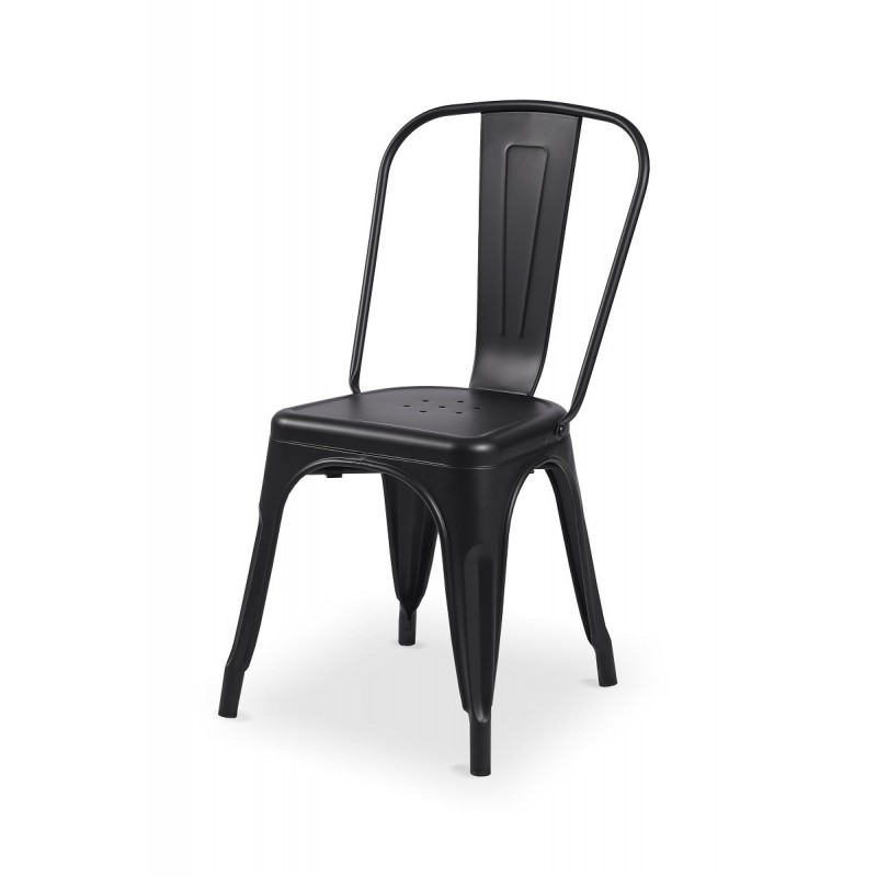 Barstuhl PARIS inspiriert von TOLIX schwarze Matte